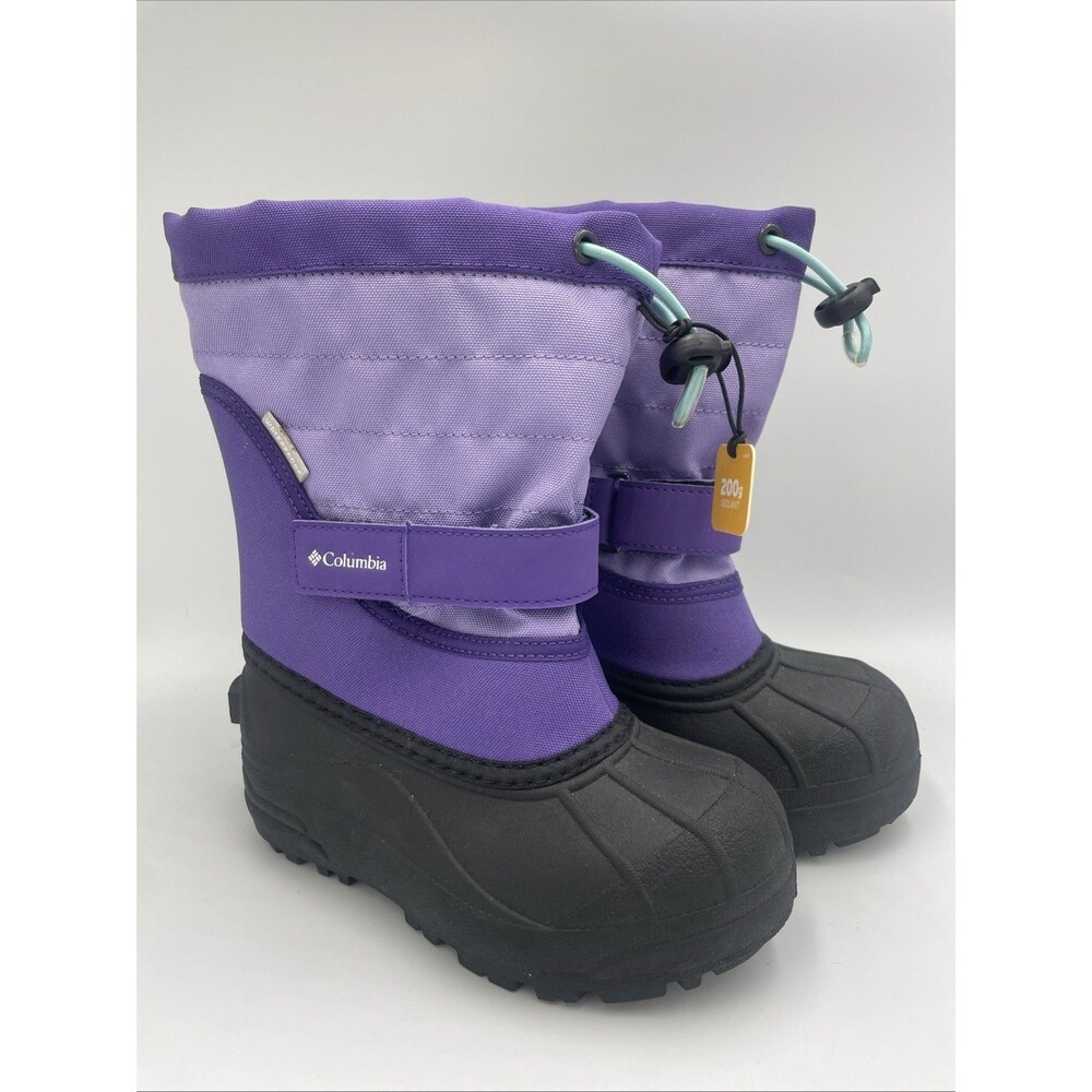 Girls Size 1 Purple Columbia Winter Boots Snow Boots Waterproof